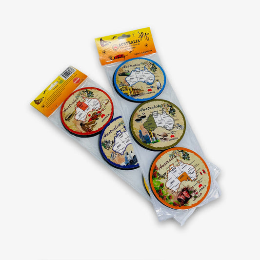 Aussie Map Coaster Set