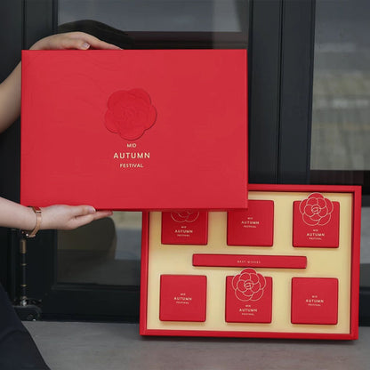 Bright Red Mooncake Gift Packaging Set