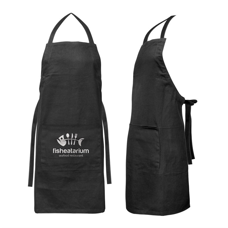 Black Cotton Twill Apron