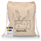Squiggle Calico Drawstring Bag + Crayon set